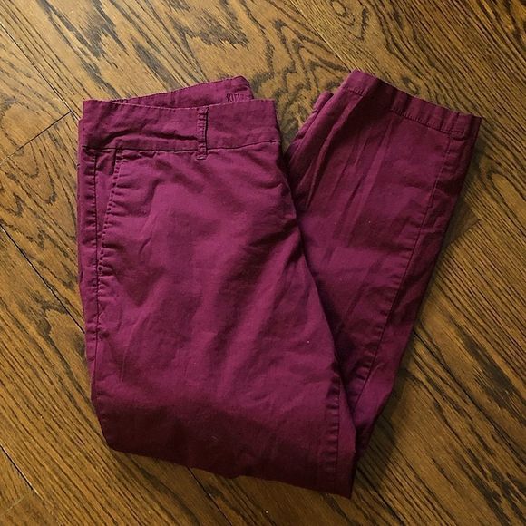 KUT FROM THE KLOTH Womens Maroon Cropped Pants Sz 8 - Picture 6 of 10